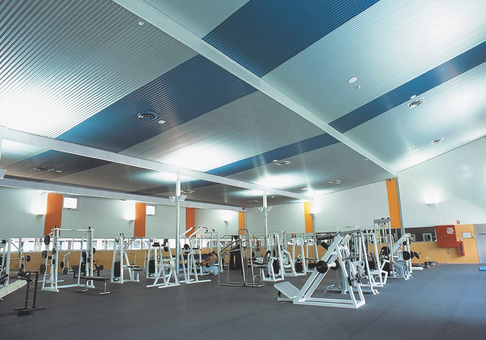 An interior finished with DURASHINE Liner wall and ceiling cladding