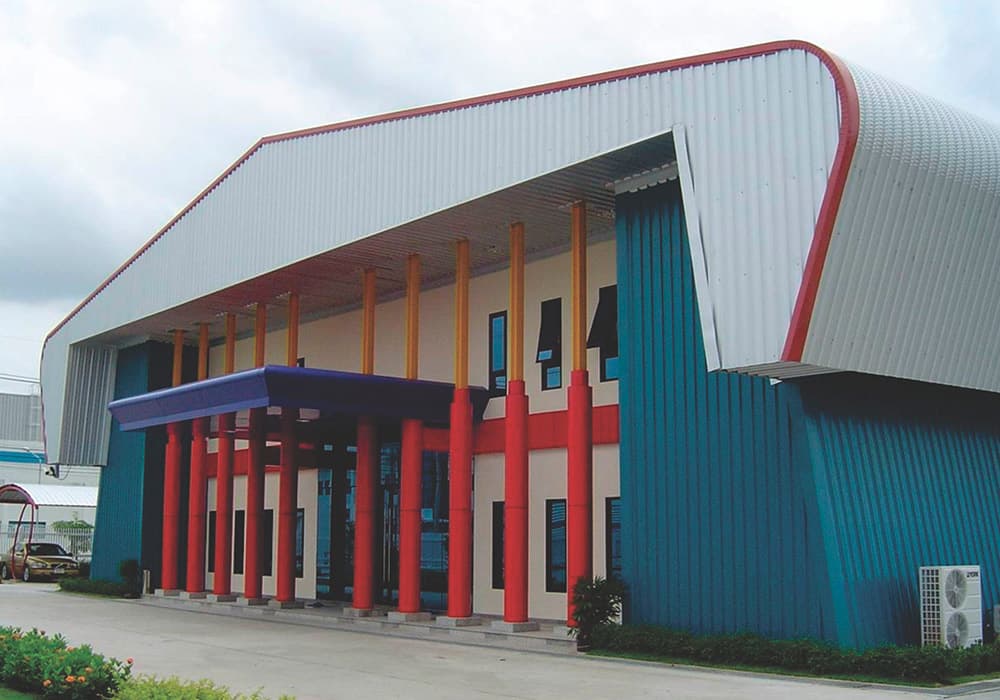 A building roofed with DURASHINE LongLine crimp sheets