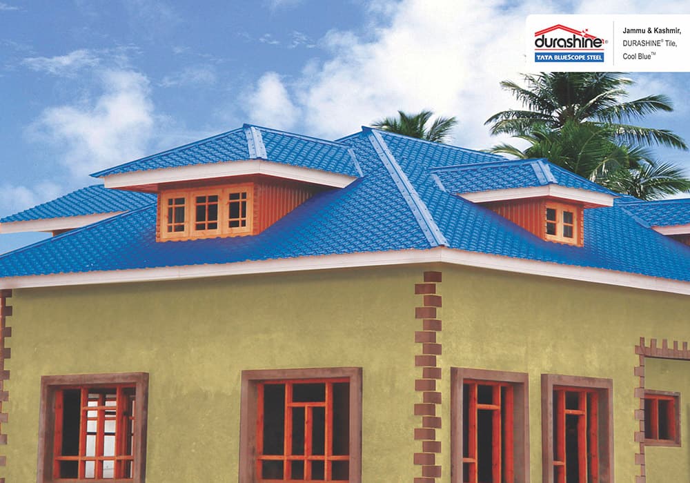 A building roofed with DURASHINE steel tiles
