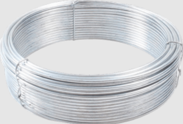 A coil of Tata Wiron galvanised iron wire